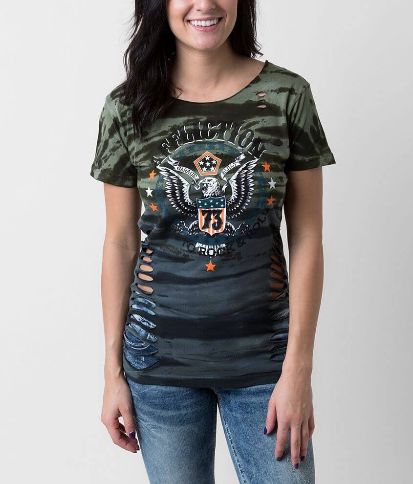 Affliction American Customs Born To Rock T-Shirt front view
