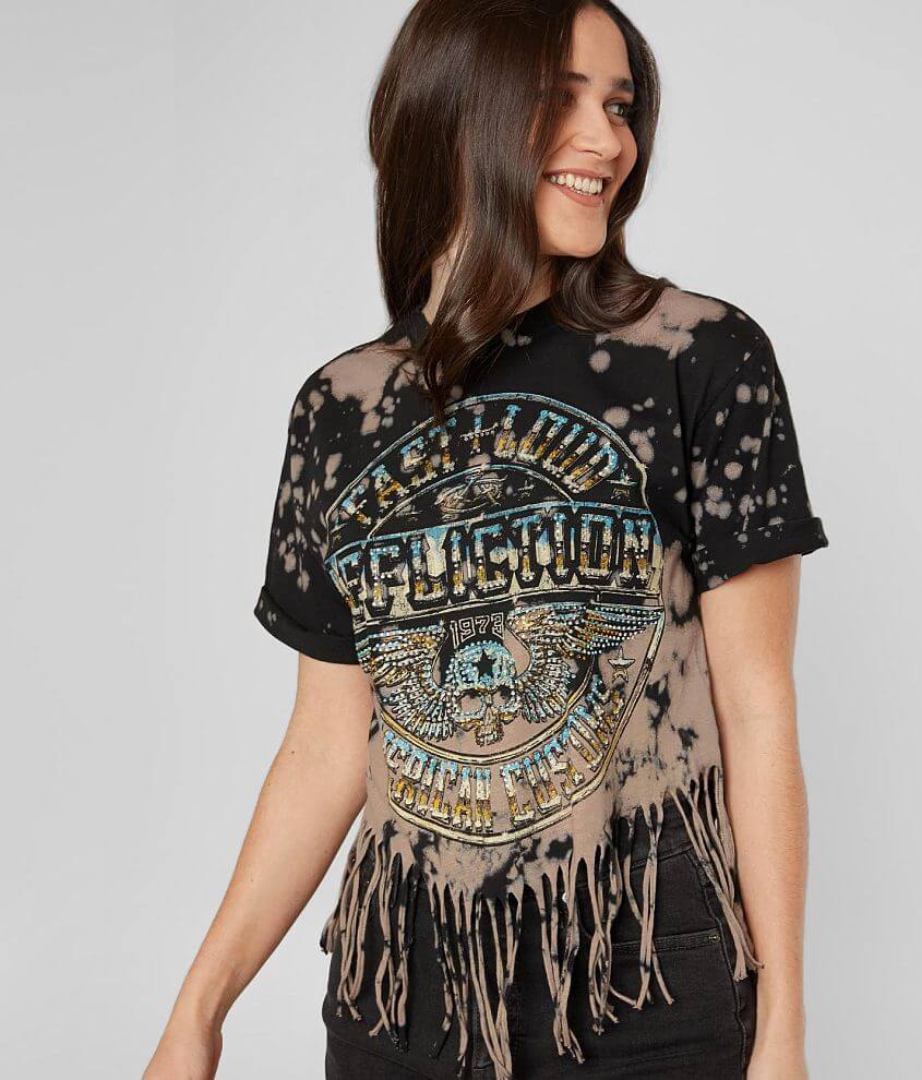 Affliction American Customs Volume Chrome T-Shirt front view