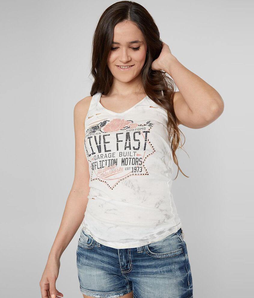 Image of Affliction American Customs Speed Rose Tank Top