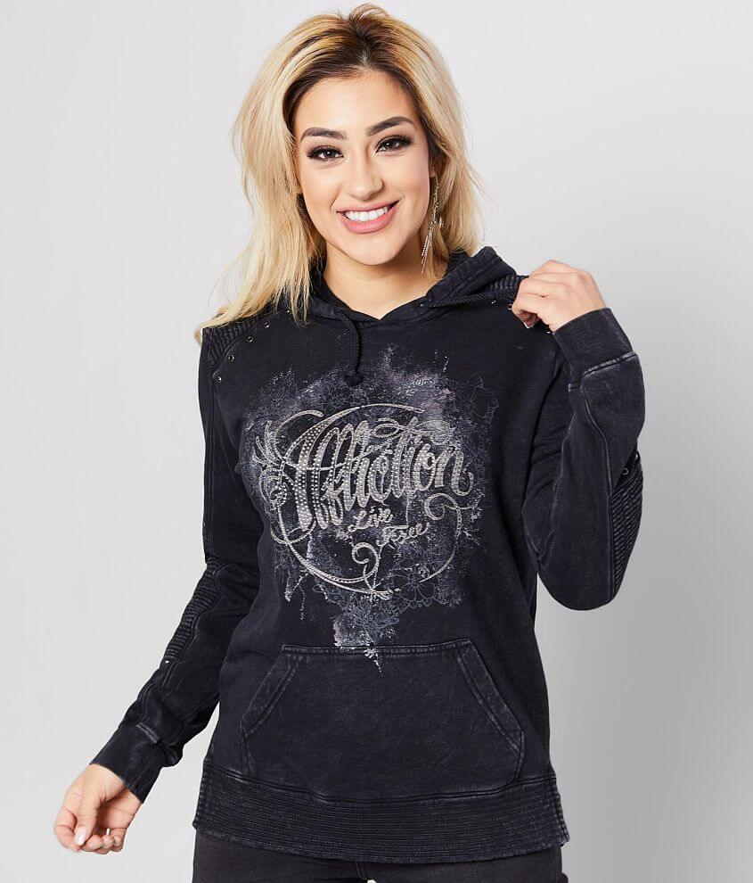 Affliction Oil Spill Hooded Sweatshirt front view