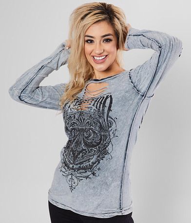 Affliction Age Of Winter Reversible T-Shirt misc detail 1 view