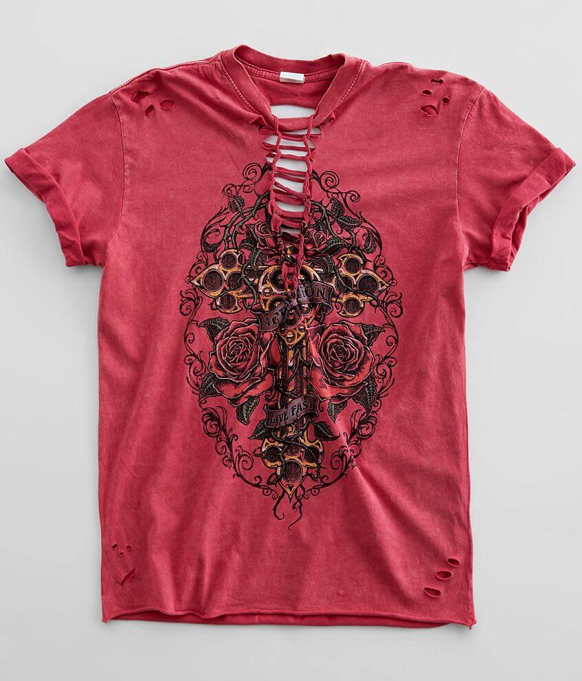 Affliction Heart Of Gold T-Shirt front view
