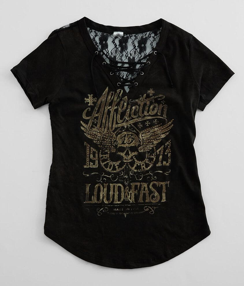 Affliction American Customs Loud & Fast T-Shirt front view