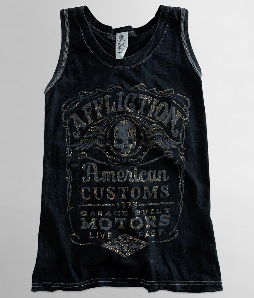 Affliction American Customs Fine Aged Tank Top front view