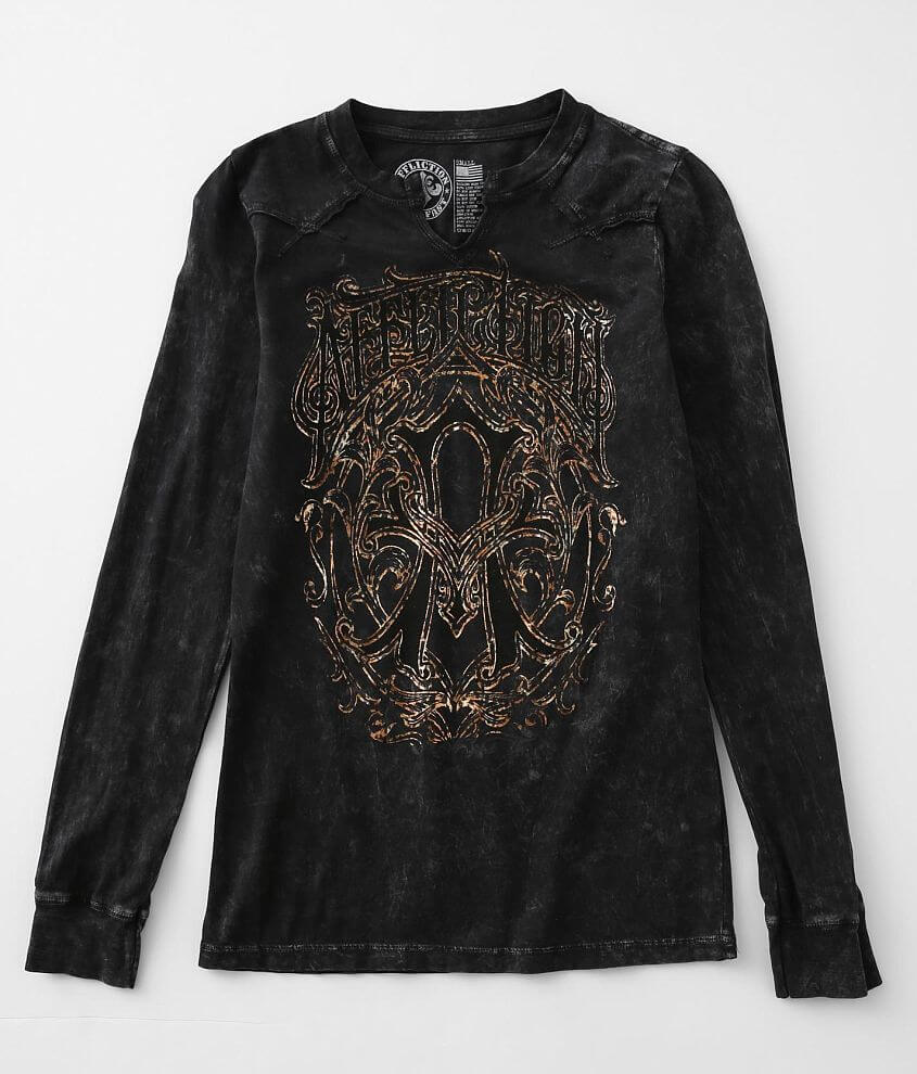 Affliction Iconic Steel T-Shirt front view