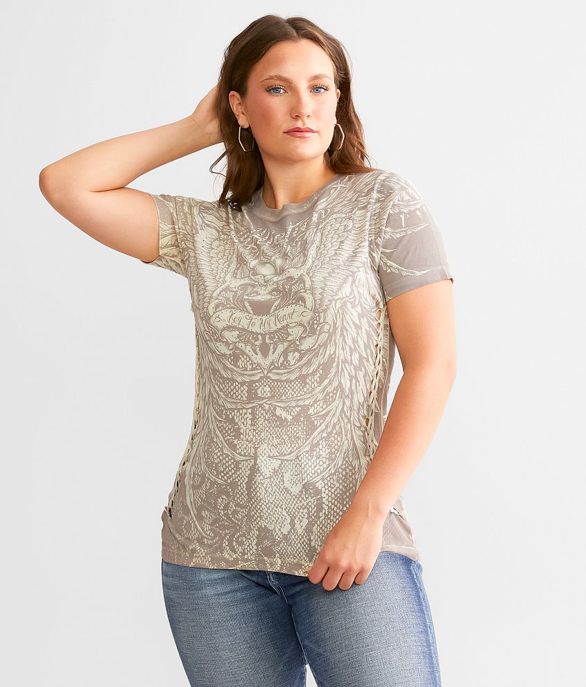 Affliction Olivia Pearl T-Shirt front view