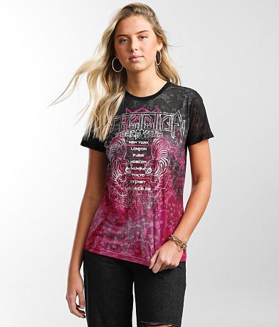 Affliction American Customs Tiger T-Shirt front view