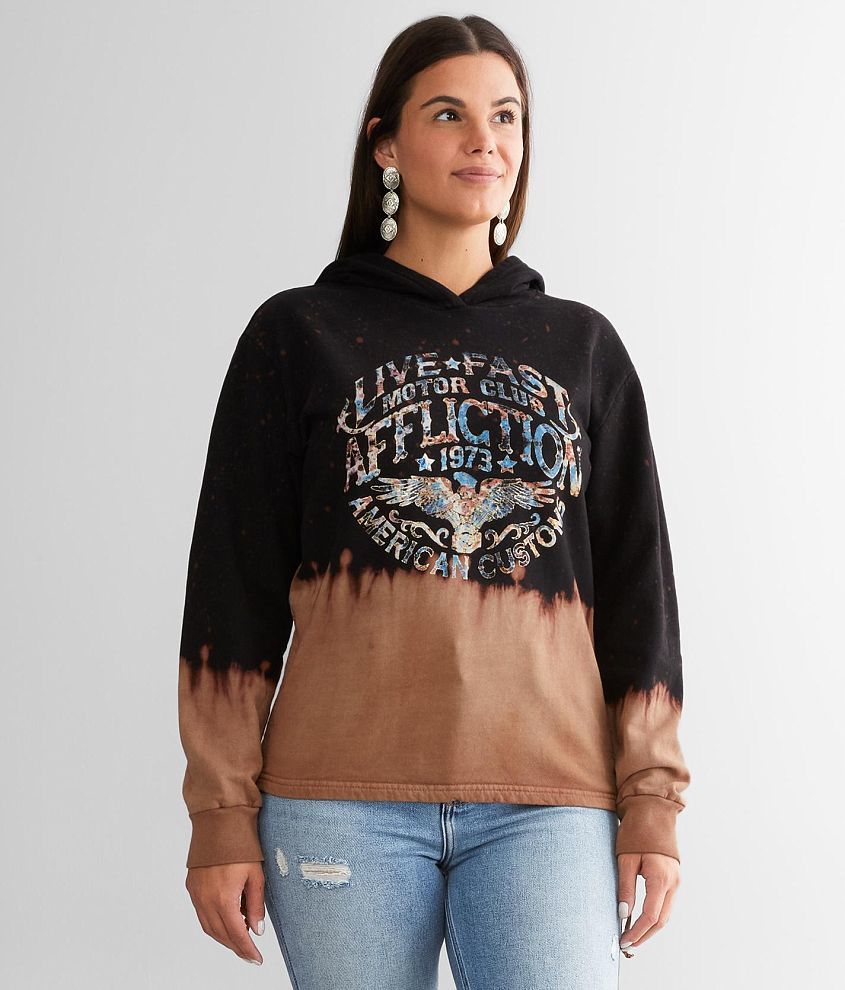Affliction Rusted Badge Hooded Sweatshirt front view