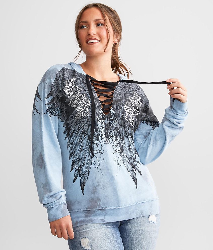 Affliction Wings Of A Pharaoh Hooded Sweatshirt front view