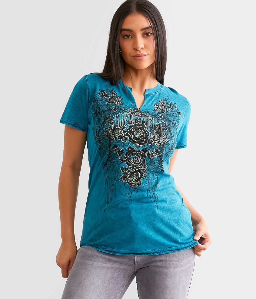 Affliction Secret Garden T-Shirt front view