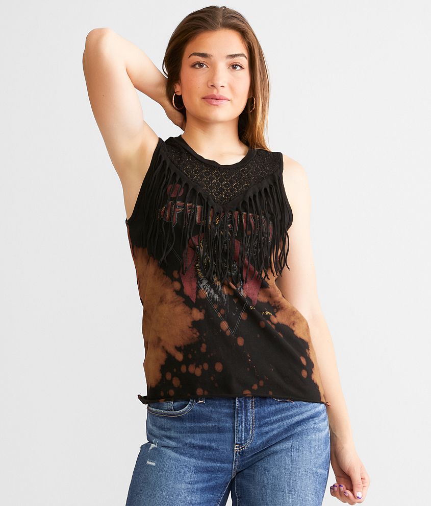 Affliction Blood Moon Fringe Tank Top front view