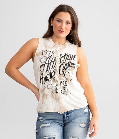 Affliction American Customs Shotgun Wedding Muscle Tank Top front view
