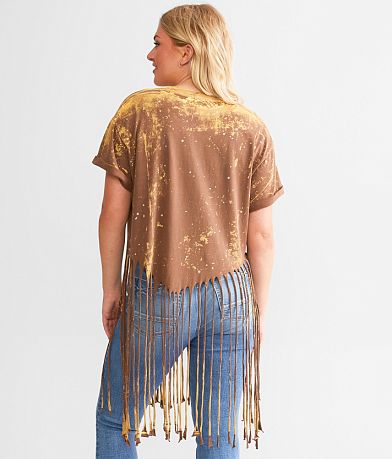 Affliction Alley Wreck Fringe T-Shirt back view