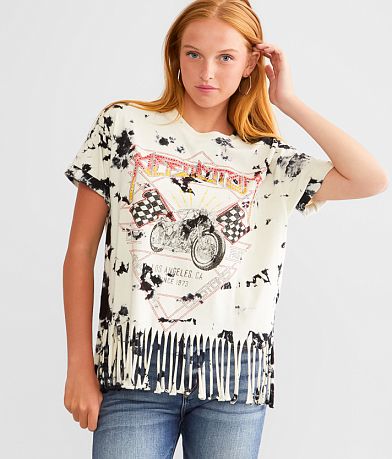 Affliction American Customs Moto Flag T-Shirt front view