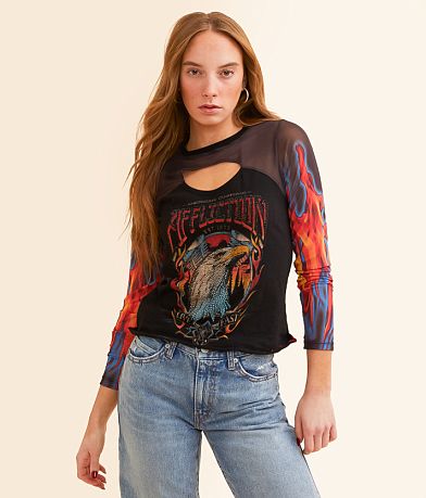 Affliction American Customs Sunset Cruisin' T-Shirt front view
