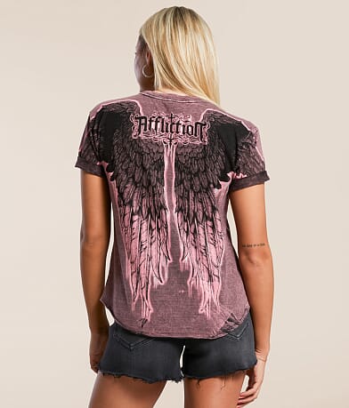 Affliction Age Of Winter Lace-Up T-Shirt BACK