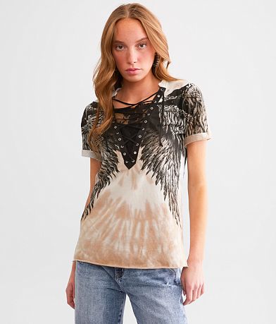 Affliction Isadora Diamonds T-Shirt front view