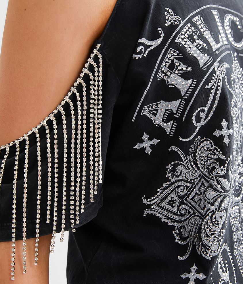 Versailles Rhinestone Fringe T-Shirt