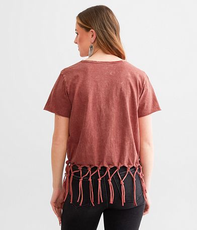 Affliction American Customs Built For Speed Cropped T-Shirt back view