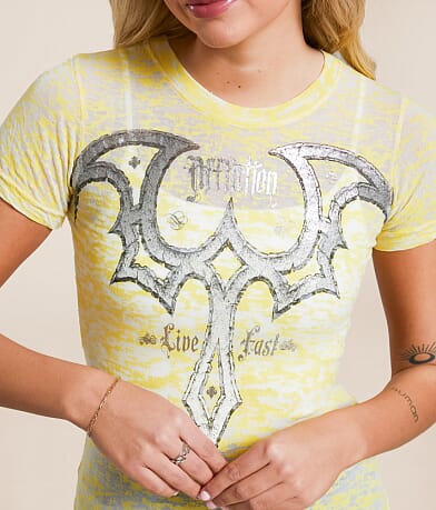 Affliction Death Blade Burnout T-Shirt misc detail 2 view