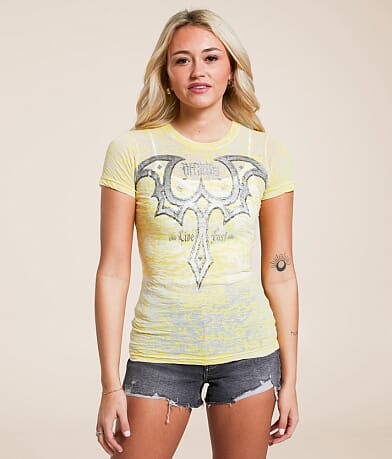 Affliction Death Blade Burnout T-Shirt full right side view