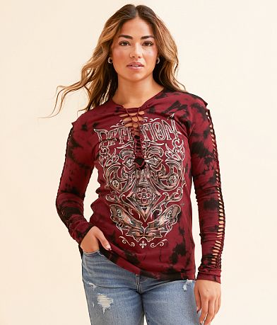 Affliction Abrasive Line T-Shirt front view