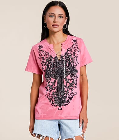 Affliction Wichita Gold T-Shirt full right side view