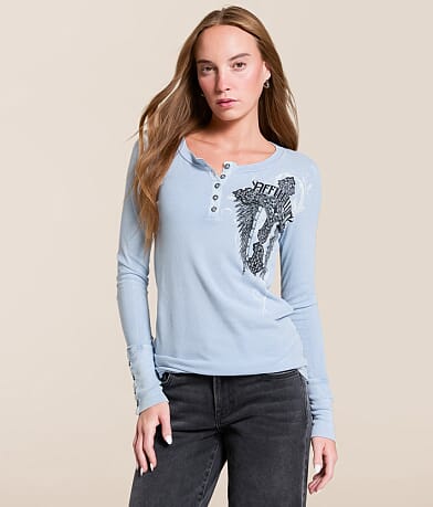 Affliction Artic Light Thermal Henley front view