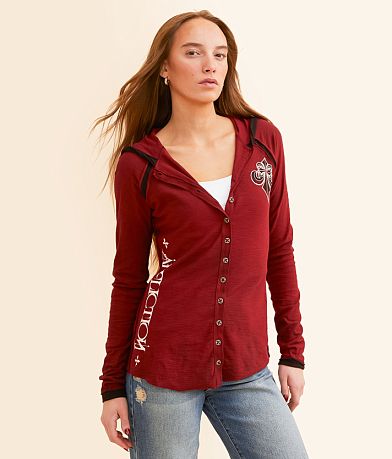 Affliction Victorian Hooded Shirt FULL_LEFT_SIDE