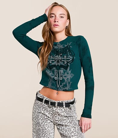 Affliction Daredevil Cropped Thermal front view