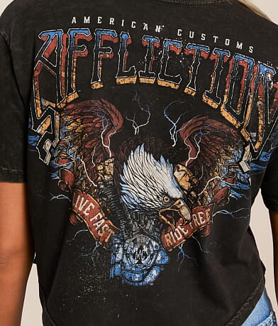 Affliction American Customs Shredded Pavement T-Shirt misc detail 1 view
