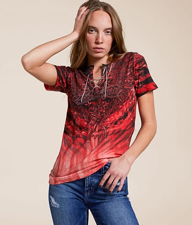 Affliction Rosy Dagger T-Shirt front view