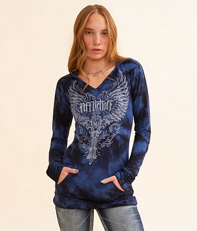 Affliction Nicolette Hoodie front view