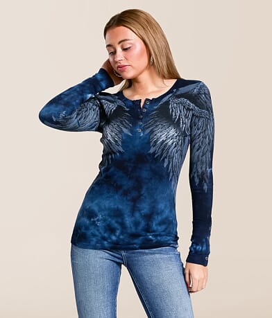 Affliction Isadore Thermal Henley front view