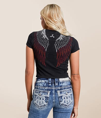 Affliction Astral Force Cropped T-Shirt back view