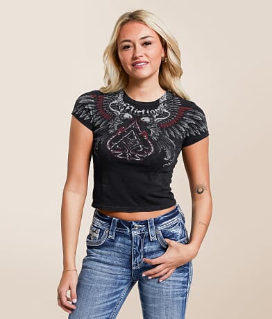 Affliction Astral Force Cropped T-Shirt full left side view