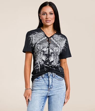 Affliction Tribal Scream T-Shirt front view