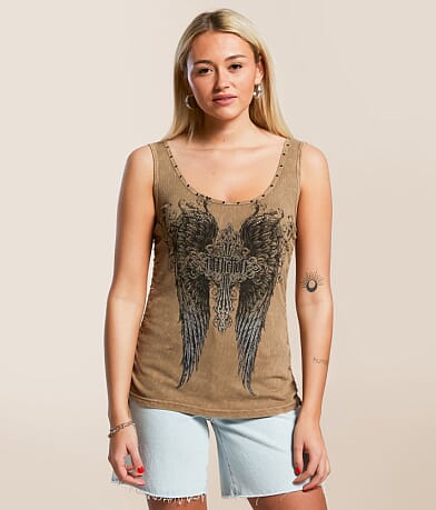 Affliction Capri Tank Top full left side view