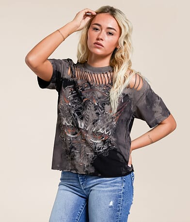 Affliction Regal Chrome T-Shirt front view