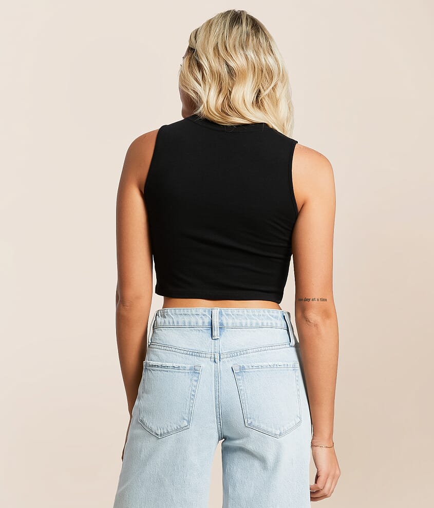 Sacred Sermon Lace-Up Cropped Tank Top - thumbnail 2