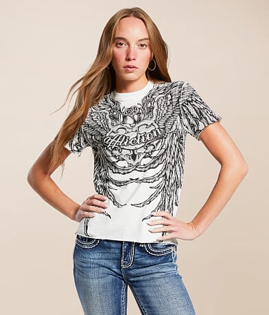 Affliction Olivia Pearl T-Shirt front view