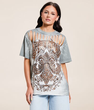 Affliction Legacy Cut-Out T-Shirt full right side view
