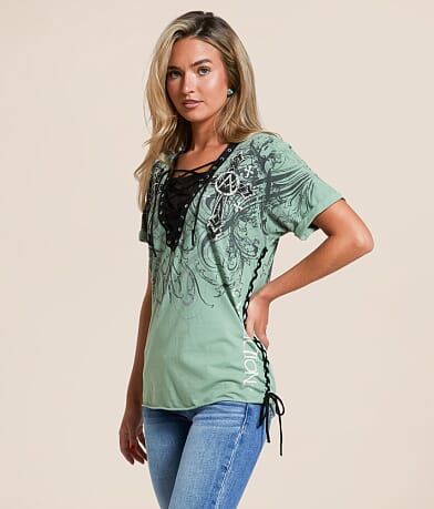 Affliction Winged Dagger T-Shirt front view