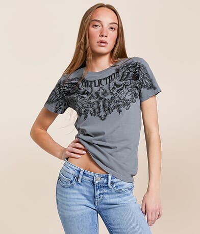 Affliction Winged Up T-Shirt front view
