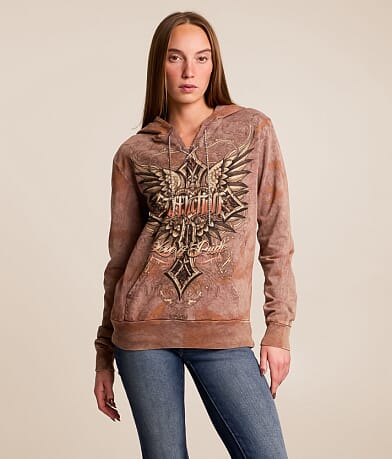 Affliction Ayelsbury Cottage Hooded Sweatshirt front view
