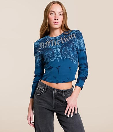 Affliction Detail Cropped Thermal front view