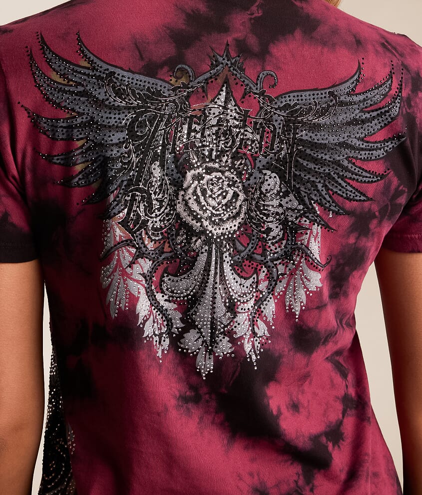 Seductive Rhinestone Lace-Up T-Shirt