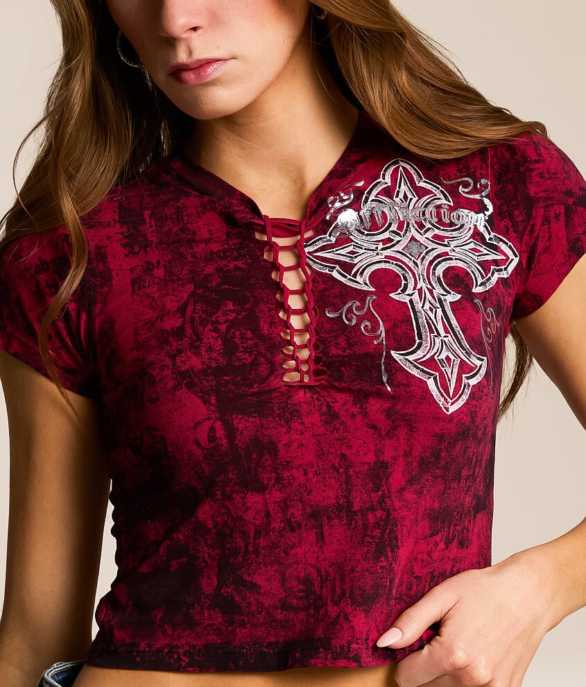 Negative Exposure Cropped T-Shirt