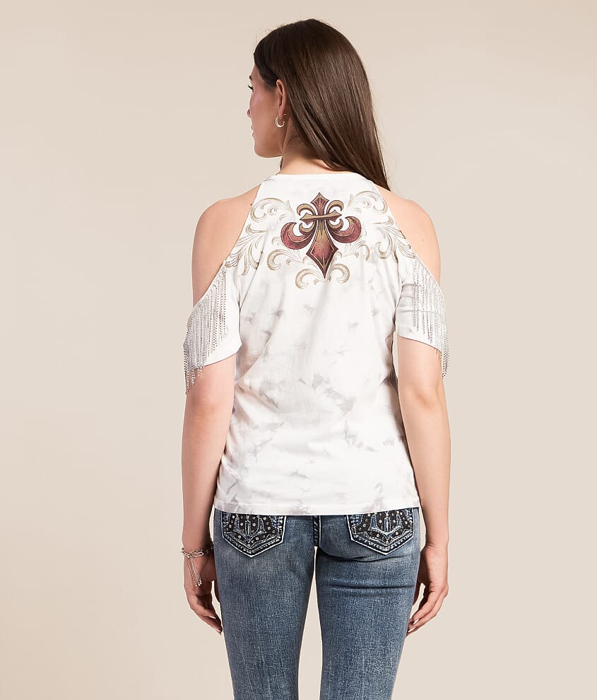 Serenity Cold Shoulder T-Shirt - thumbnail 3