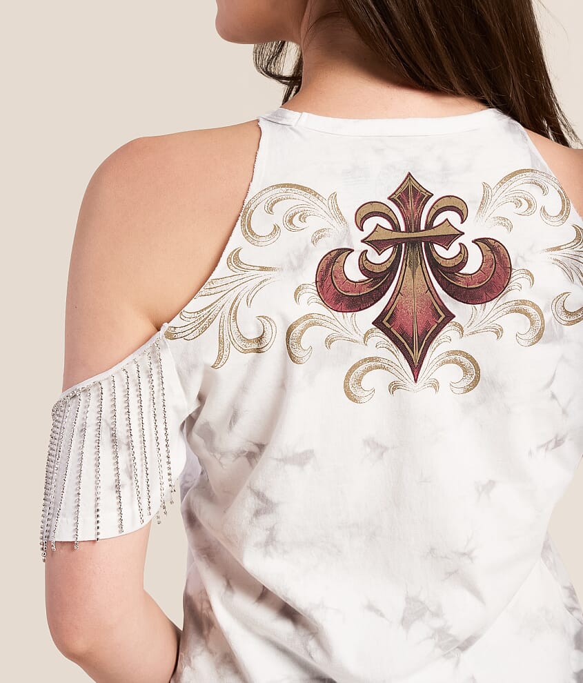 Serenity Cold Shoulder T-Shirt - thumbnail 4